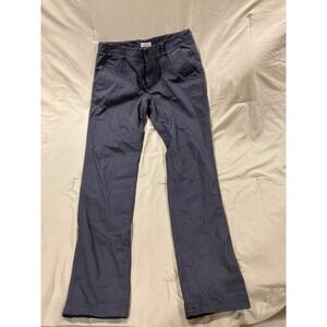 Merona Mens Flannel Lined Chino Pants Charcoal Gray Plaid Lining 34x32 Straight